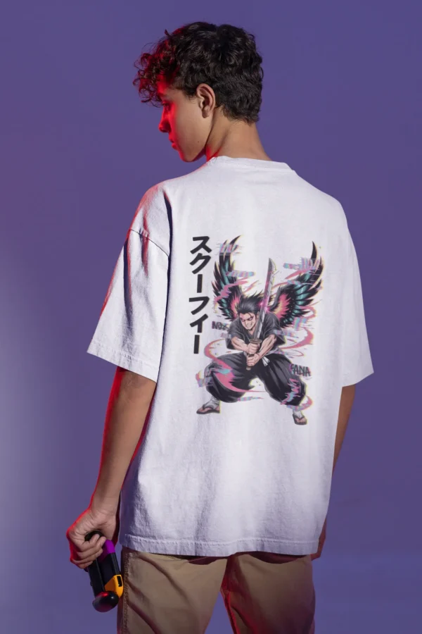 Neon Winged Warrior Oversized T-Shirt